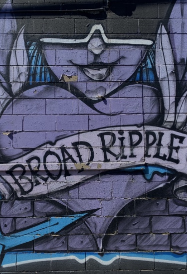 Broad Ripple wall art in Indianapolis
