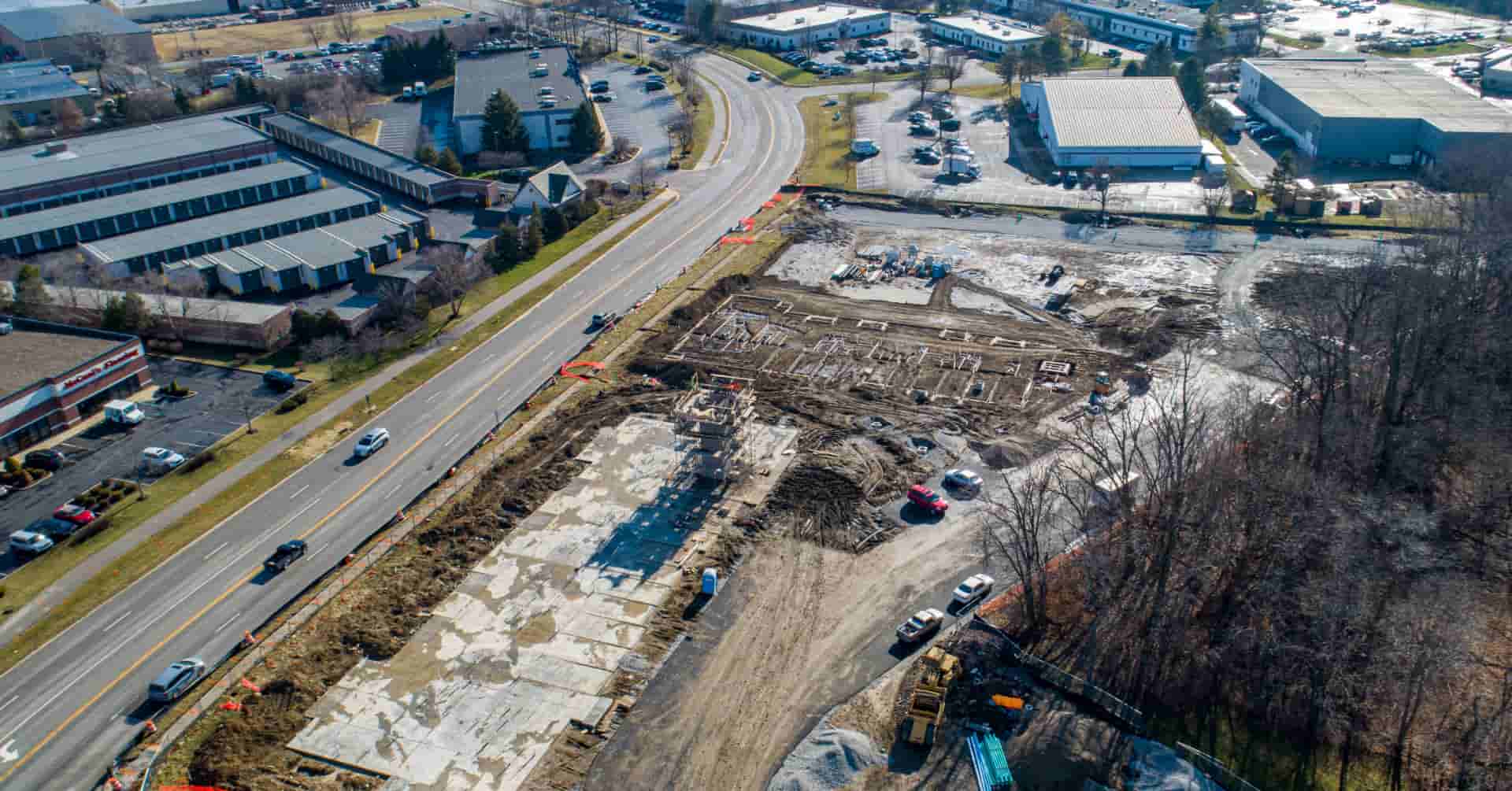 Lakeside Apartment Wide Aerial View