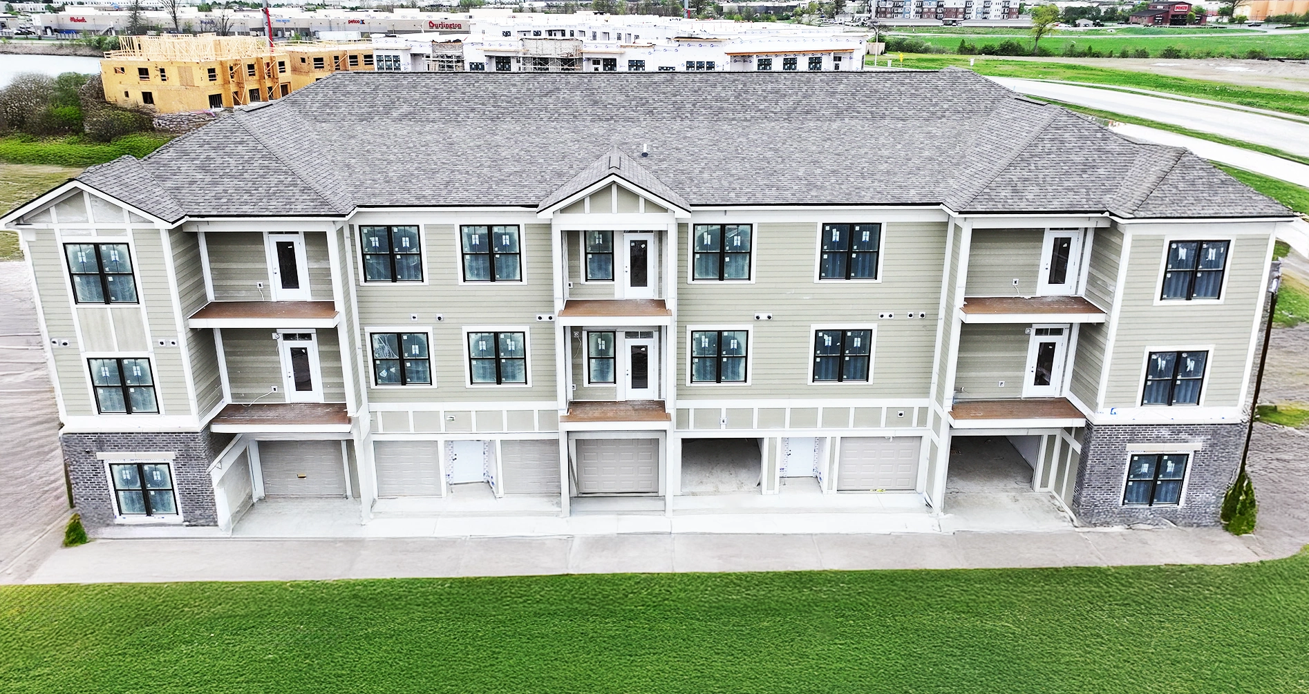 Close up view of the Hyde Park Towns and Flats Exterior