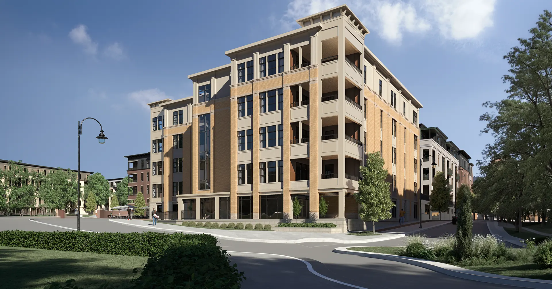 Exterior of Monon Square Apartments